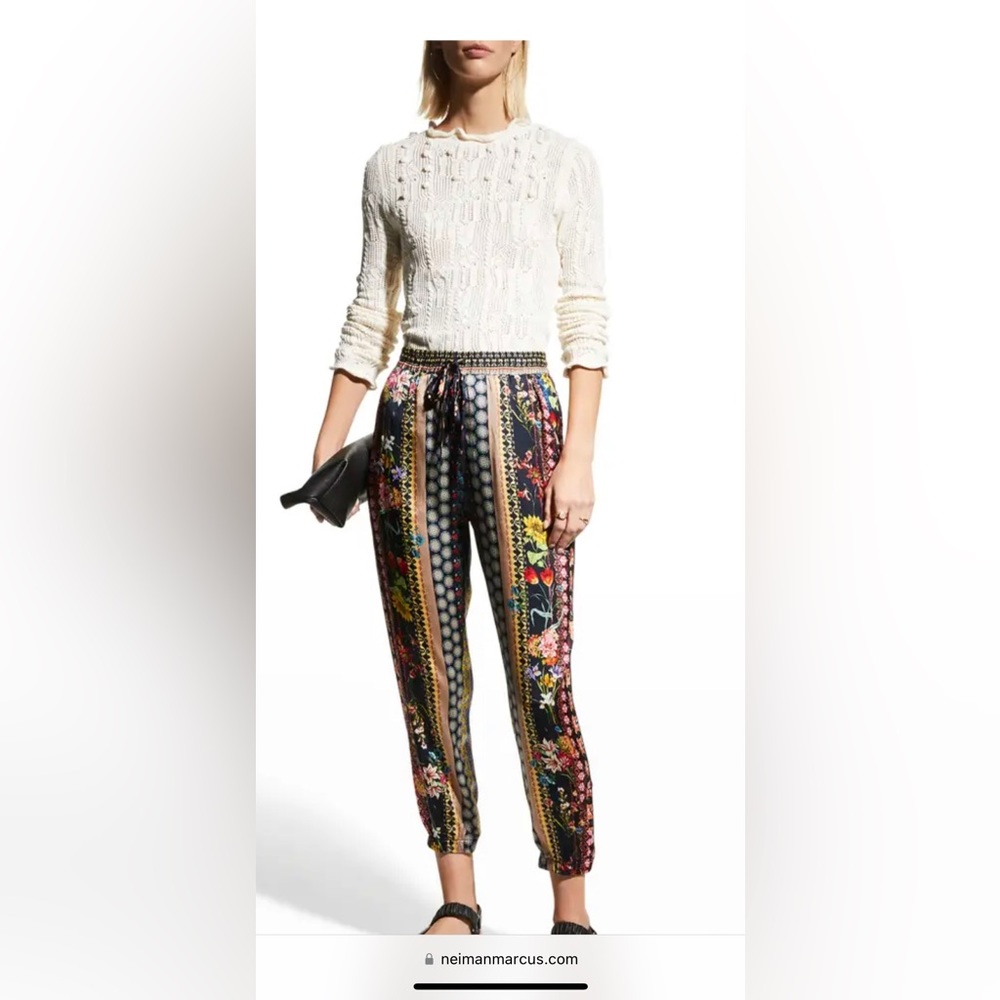 Johnny Was Silk Jogger Pants.